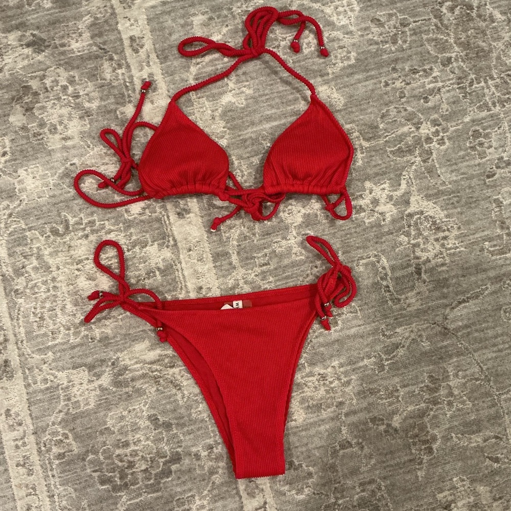 White fox bikini set